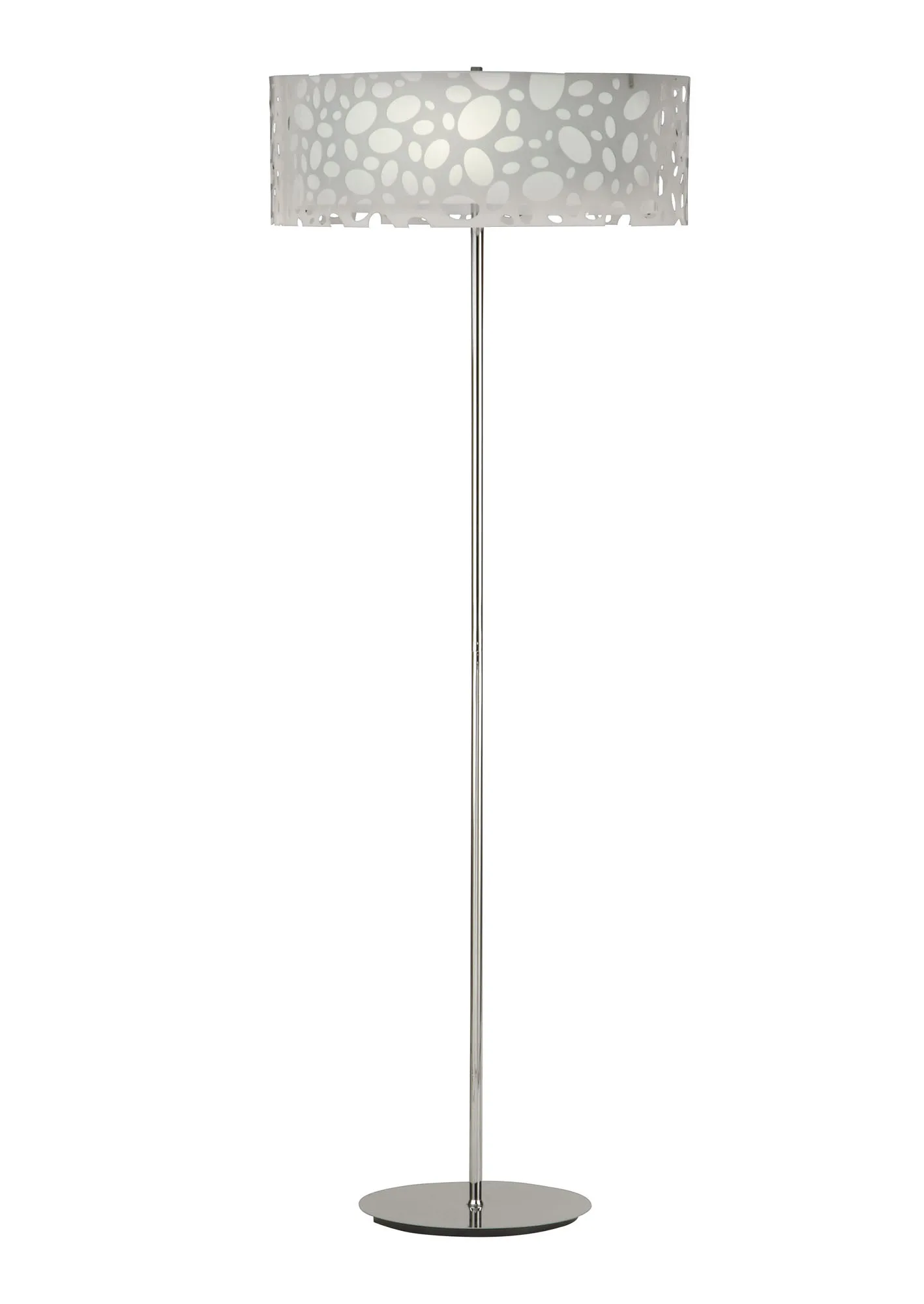 M1368  Lupin 165cm Floor Lamp 4 Light Gloss White